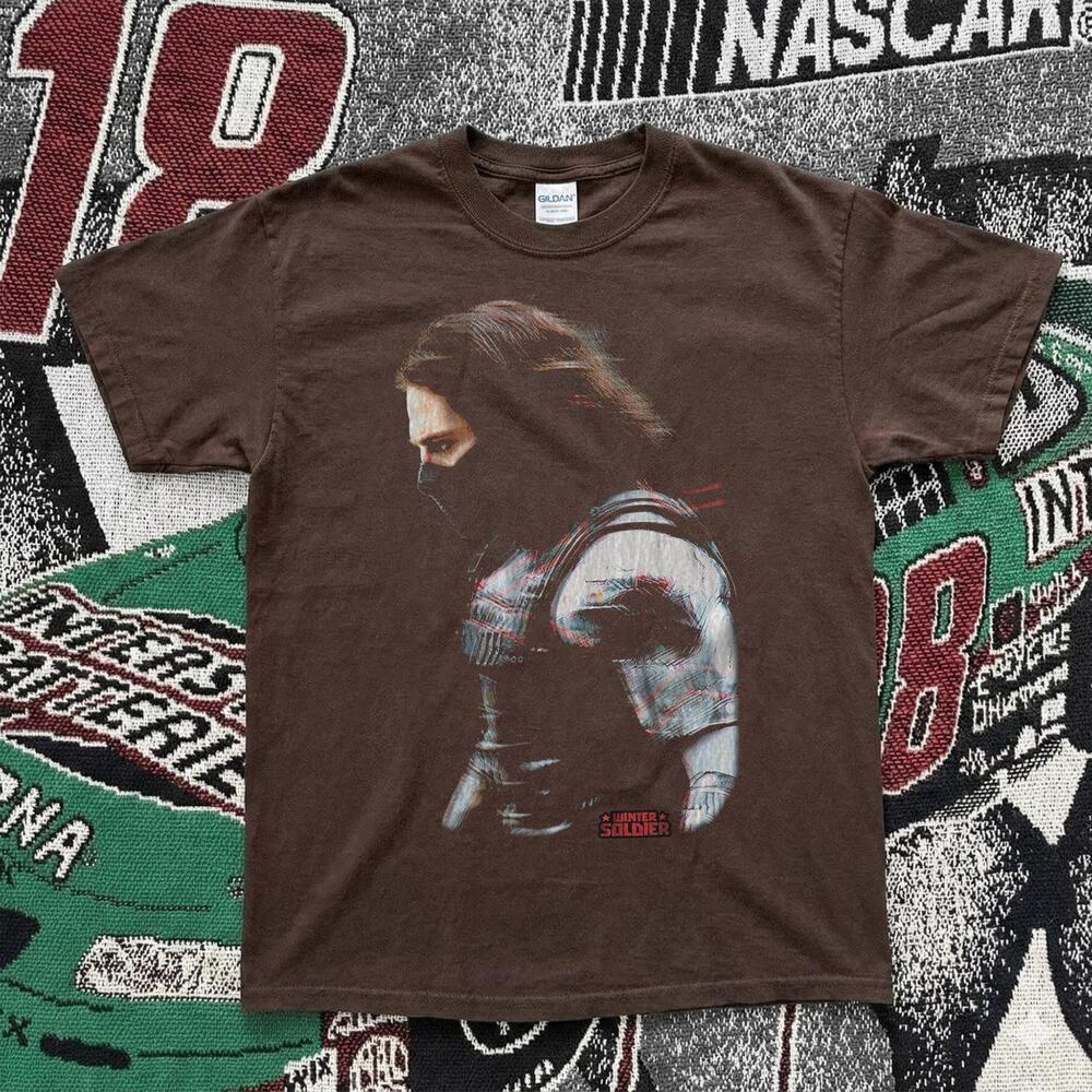 Style Bucky Barnes Hands Brown Cotton Streetwear T-Shirt